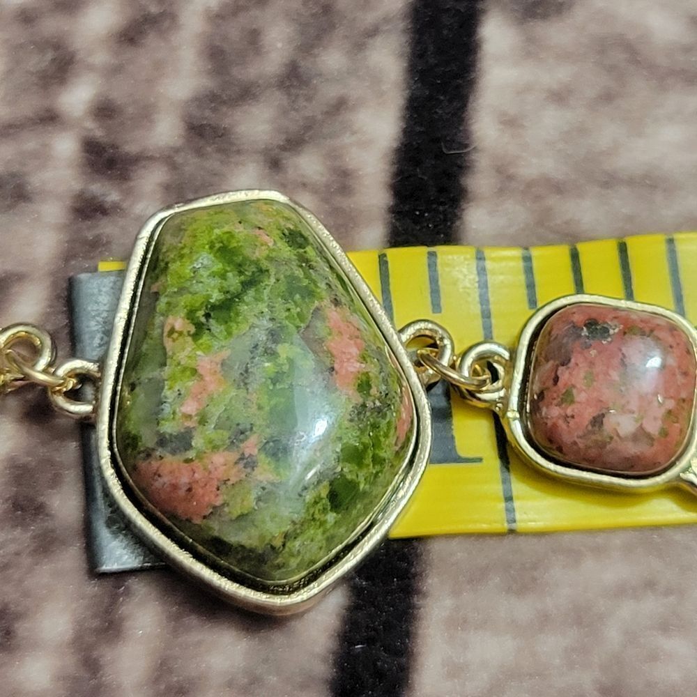 Unakite Two Row Beaded Bracelet - Picture 11 of 12